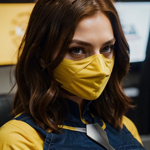 Jean Grey, yellow eye mask,