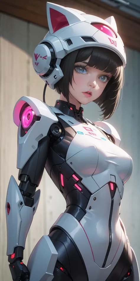 There is a woman in a robot suit posing next to an ancient building, Beautiful white girl half cyborg, Cute cyborg girl, Beautiful girl cyborg, Perfect Robot Girl, Cyborg girl, Young cyborg grady, Beautiful Female Robot, Beautiful robot woman, cyborg girl,...