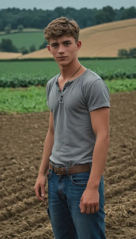 realistic cinematic amateur photo posted to facebook,handsome young men (rural farmer) ,fujifilm xt3, canon r5