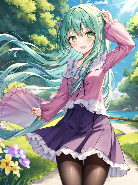 (1girl,solo:1.3),(loli:1.3),
BREAK long hair,(aqua hair:1.1),(green eyes:1.1),smile,
BREAK casual,pantyhose,
BREAK (high detail:1.1),(masterpiece, best quality, perfect anatomy:1.3),extremely delicate and beautiful fabric,kinetic art,moving sculptures,
BRE...