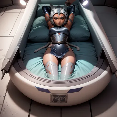 ahsoka Lie in a latex vacuum bed