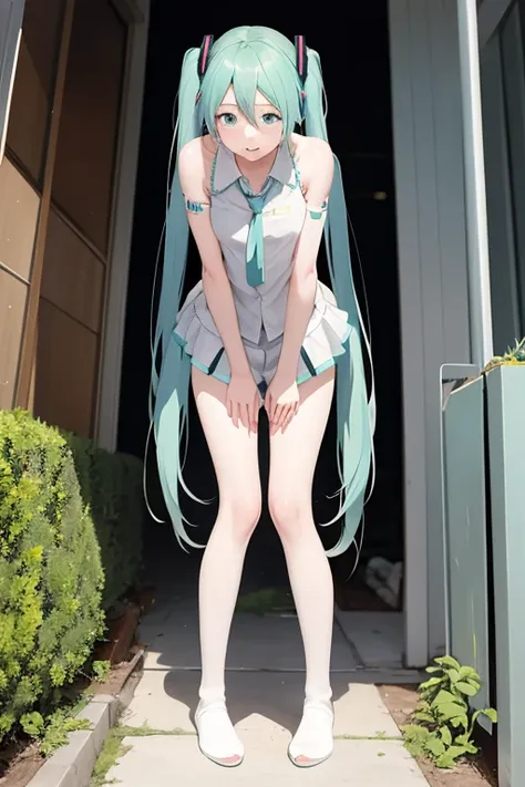 masterpiece, best quality, 1girl,hatsune miku, peeing