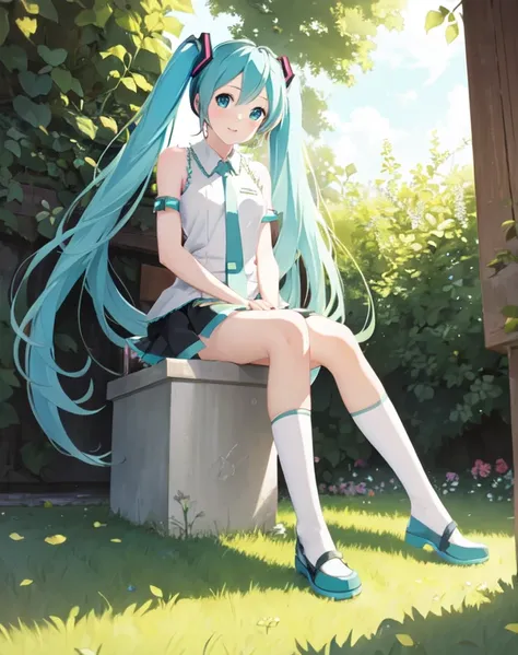 masterpiece, best quality, 1girl, hatsune miku, peeing