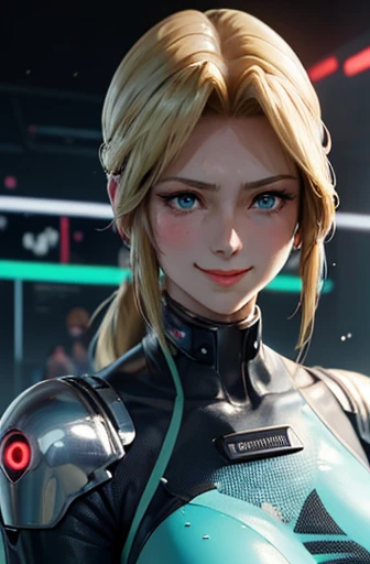 8K(((((Cute anime style face,(Good depiction of the face),(clumsy smile),face is red,beautiful woman,shyly,greenish blue eyes,cyber punk,Focus on people))))) ((woman,huge breasts:1.8, very red lips,huge breastsを強調,big ass,thin waist,long legs,Are standing,...