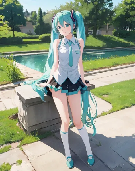 masterpiece, best quality, 1girl, hatsune miku, peeing on me