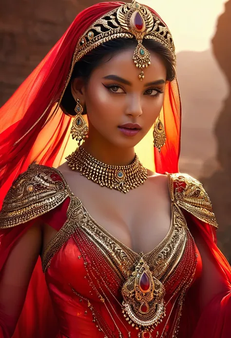  "princess of Mars, intricate details, intricate gold jewelry, athletic and fit body, slutty, perfect hands, detailed hands, perfect eyes, detailed eyes, flirty, sexy, realistic, HDR, UHD, dynamic" Stable Diffusion prompt: "princess of Mars, intricate deta...