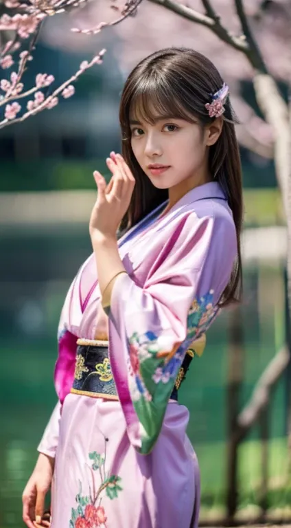 (Beautiful model appearing in Japanese clothing commercial, Beautiful long silver mesh hair swaying in the wind), (alone), ((face is 80% beauty and elegance, 20% pretty and cute:1.5)), (Her roots are in Eastern Europe and Asia), clear eyes, (fine eyes, lig...