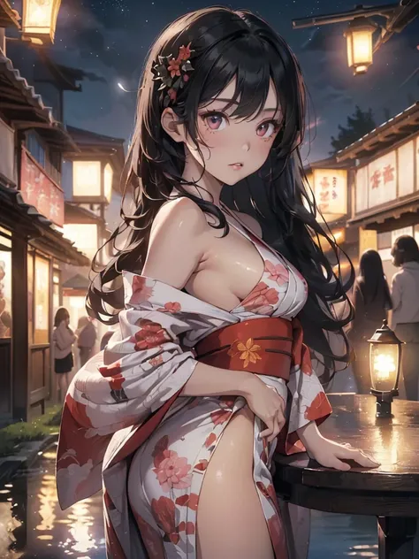 (((Extremely detailed CG unit 8k wallpaper, ​Masterpiece, ultra high resolution:1.2, top quality:1.2, on the table))), ((Very beautiful lady, no underwear, small:1.6, standing, Turn your butt toward the audience, immerse in water, sad expression)), ((The f...