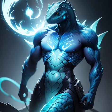 A guardian lizard with a Blue Aura 