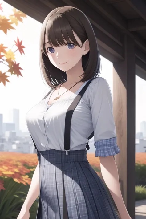 High resolution,8K,highest quality,detailed,semi-realistic anime,anime 3d style,smooth anime CG,

1 girl,20 year old female living in Japan,slim,modeled,shiny chestnut hair,ample breastedium hair,detailed face,beautiful and detailed eyes,glowing skin,smile...