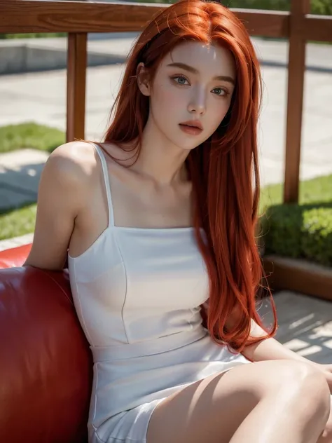 ( masterpiece, top quality, best quality,8k,17 years old girl,ultra detailed,raw photo:1.5),(photorealistic:1.4), ( hairstyles, red hair:1.5), (cinematic lighting), PerfectNwsjMajic, , Surrealism, UHD, ccurate, Super detail, textured skin, High detail, Bes...