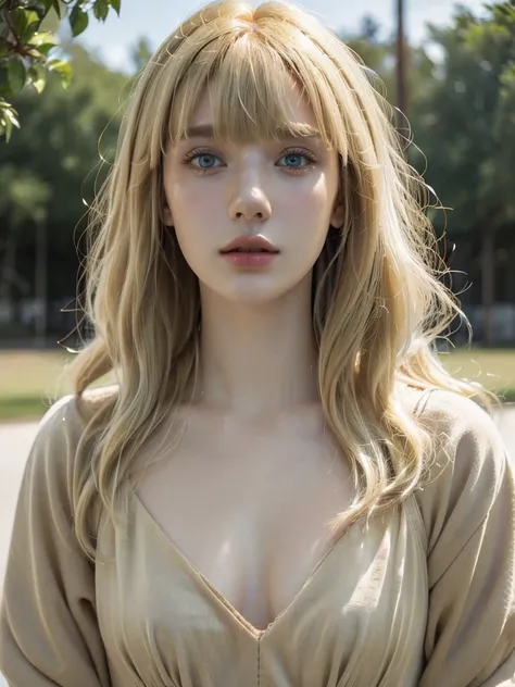 ( masterpiece, top quality, best quality,8k,17 years old girl,ultra detailed,raw photo:1.5),(photorealistic:1.4), (wavy french Bob vibe from 1920,bangs, blonde hair:1.5), (cinematic lighting), PerfectNwsjMajic, , Surrealism, UHD, ccurate, Super detail, tex...