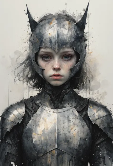 cat knight, by agnes cecile, best quality, masterpiece, very aesthetic, perfect composition, intricate details, ultra-detailed