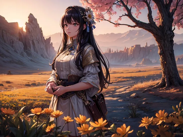 Masterpiece, best quality, high quality, extremely detailed CG uniform 8k wallpaper, flowering landscape, dry places such as empty desert, dearest, cunning, Mono Lake, Pu Tree, 3D digital painting, award winning photography, bokeh, depth of field, HDR, blo...