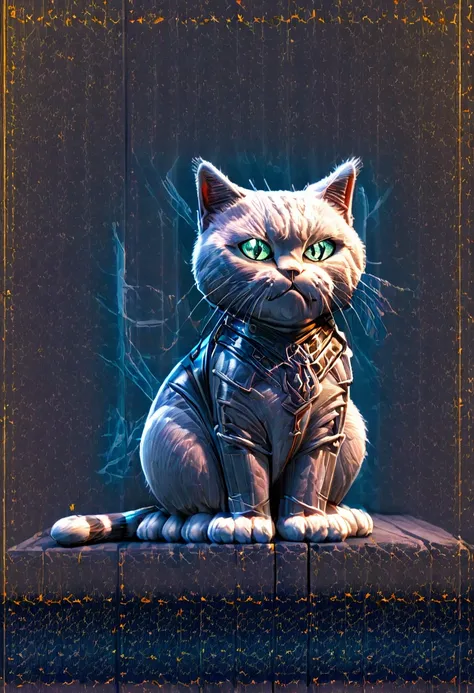 white cat deathknight with cyan glowing eyes, (anthropomorphic cat:1.4), engraved ornate heavy deathknight armor, gleaming steel, dramatic sky, dark sides, dark corners, ghostly flames, ominous, fearsome, ethereal, angry, dynamic pose, Movie Still, cover a...