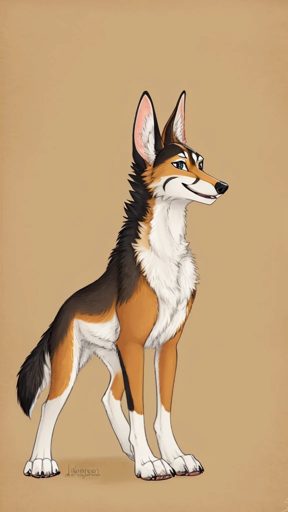 feral, jackal, black-backed jackal, animal, beast, thin, happy