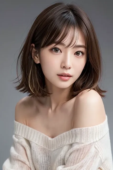 beautiful japanese woman、1 person,very pretty and slim、outstanding style 、((8K image、super high quality))、very delicate face, skin and hair、short hair、straggling hair,(((((gradient hair、blonde))))),Very cute Japanese cut face、Eyes and nose are clearly visi...