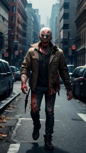 A zombie is walking