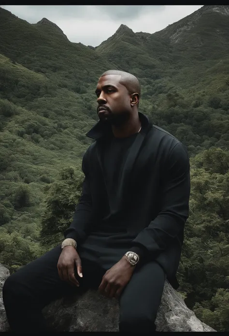 Kanye west, black clothes