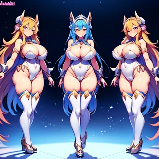 3 girls、full body photo、Group photo、multiple、Plump、Super big breasts、super big butt、camel toe、huge tit、Nipple Puffs、cleavage、robot、symmetrical docking、Chobham Armour、join handechanical fusion、Combine to become a super busty goddess