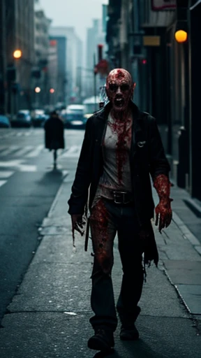 A zombie is walking