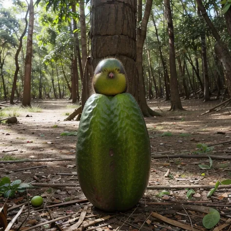 Un aguacate solo, en el bosque, tenebroso, es solo el aguacate 