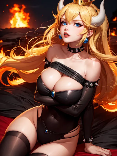 ((high detailed, best quality, 4k, masterpiece, hd:1.3)), ((best quality)), (((HD))), (((8k))), (ultraDH), (ultra HD), Princess Daisy, blue eyes, BREAK blue eyes, seductive, attractive, smooth anime cg art, 36C breasts, long legs, vivid colors, detailed di...