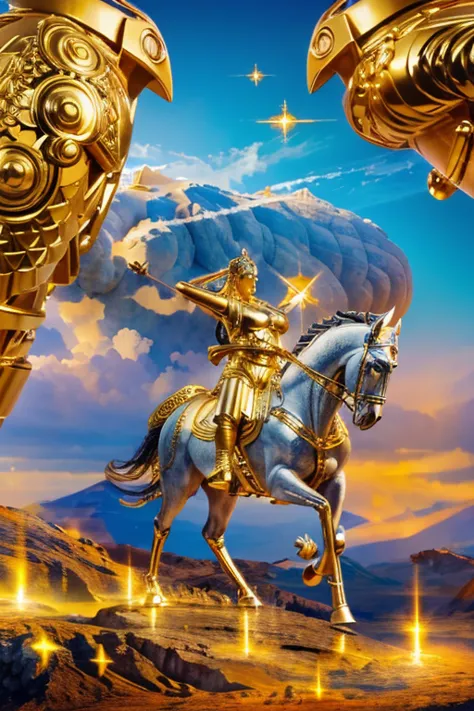 create a captivating artwork that captures the essence of athena's divine presence and power. the scene depicts athena descendin...