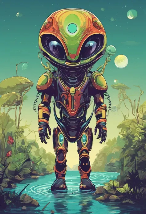 Vector Art:riverside의 alien,alien:riverside,cute,아주wonderful,Works created by professional designers,rich colors,wonderful,funny