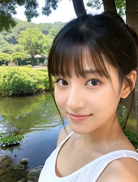 A refreshing and natural Japanese beauty。