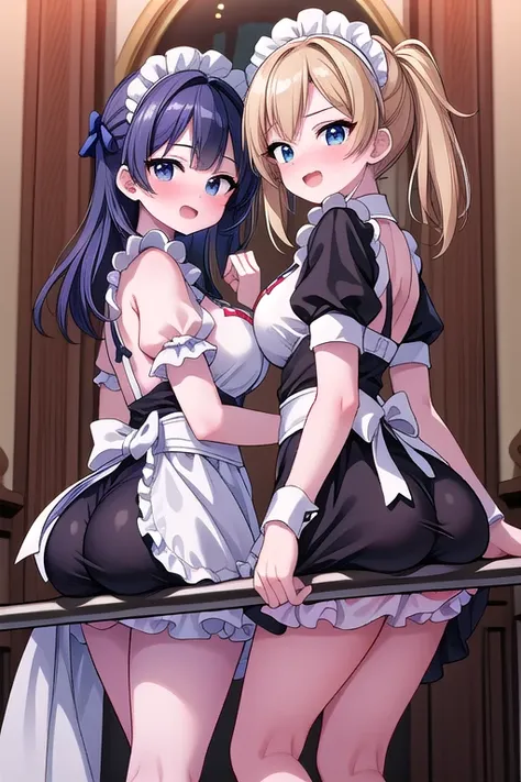 2 ragazze diverse viste da dietro,ass support,guardandole da dietro,grande culo,grandi tette,felice di stare con te,enorme culo,enormi tette,ultra-highres, ultra-detailed, best quality,perfect hands,2 ragazze,maid 2 girls,maid,
