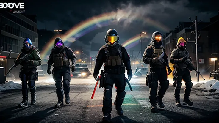 create a funny rainbow six banner