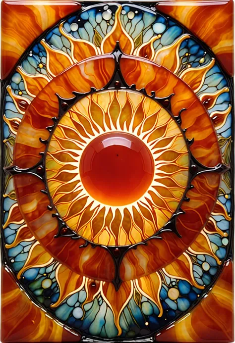 hollow sun theory,carnelian,encaustic,trompe loiel.fractoluminescence, transforming,melodramatic lighting,Dreamworlds