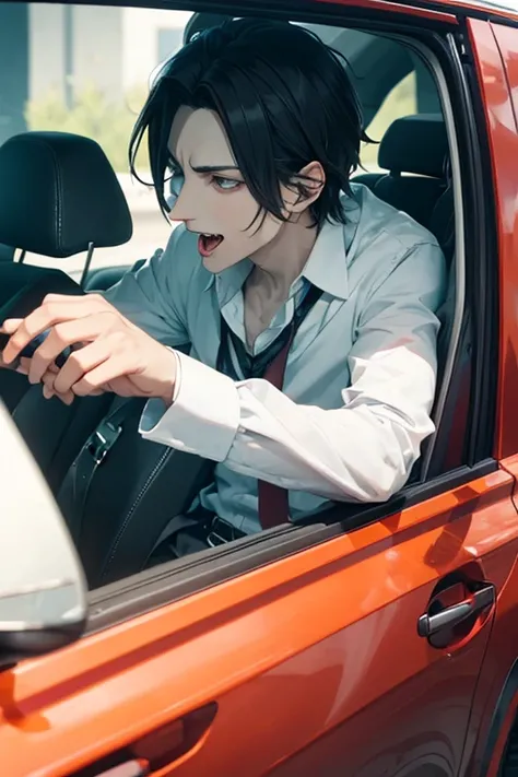 Mephistopheles banging on the car window