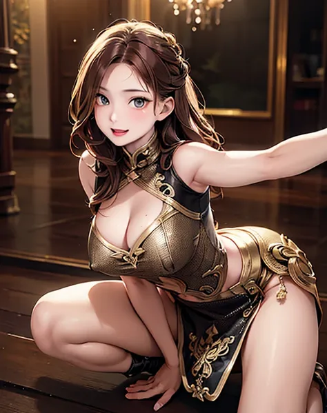 1girl,full body,(Best quality at best, tmasterpiece:1.2), super high separation rate, actual, Frontlighting, Complicated details, Exquisitedetailsandtextures, (with sparkling eyes and a contagious smile),cute Face highlights, (figure),dynamic angle,Super d...