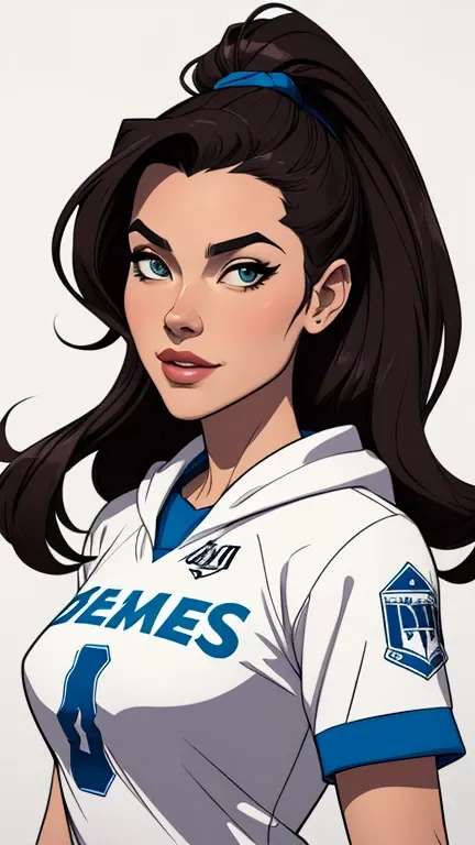 Female characters Fernanda Vasconcellos cast of the Grêmio team football game 2 women in the illustration, an Asian actress and a black Brazilian actress (maldosas sadomasoquistas) animado:1.2), mulher Imagem de desenho animado de uma mulher , roupas sensu...