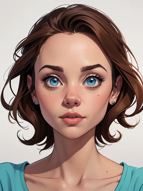 Personagem Christina Ricci omagem de desenho animado de uma mulher .cartoon style illustration, estilo de arte dos desenhos animados, estilo de arte dos desenhos animados, digital illustration style, design de personagens altamente detalhado, arte digital ...