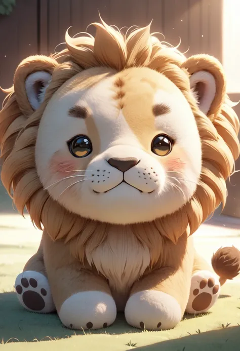 Cute plush lion