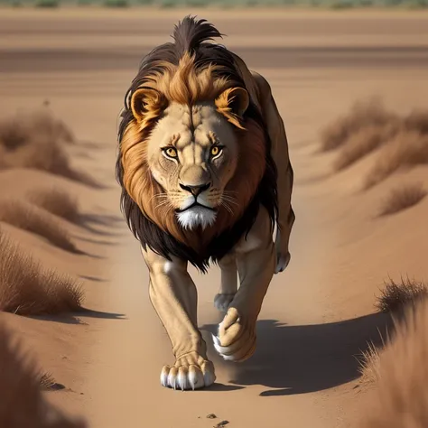 lion　quadrupedal walking