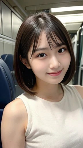 It captures a beautiful 24-year-old Japanese woman with the figure of a member of Japanese idol groups Keyakizaka46 and Nogizaka46.。She pretends to be a volleyball player.。Smiling、I&#39;Increase the wide angle a little and strike a pose.。Her natural charm ...