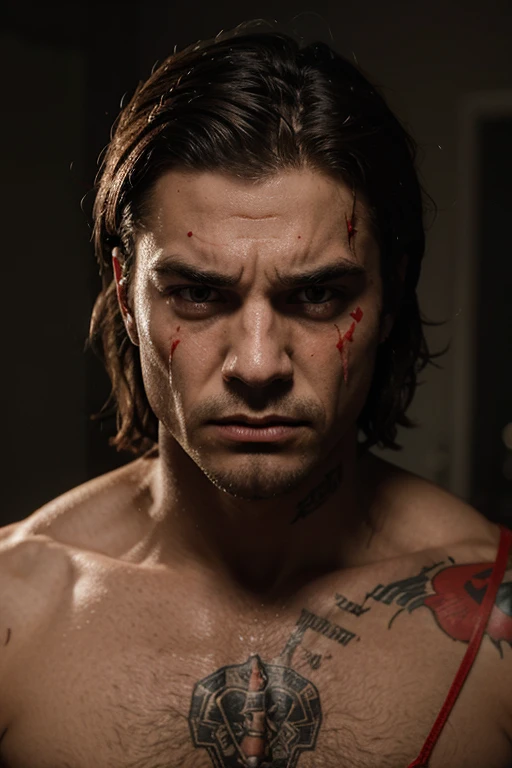 Billy Butcher from the boys, portrait, angry face, scar in the eye, hd