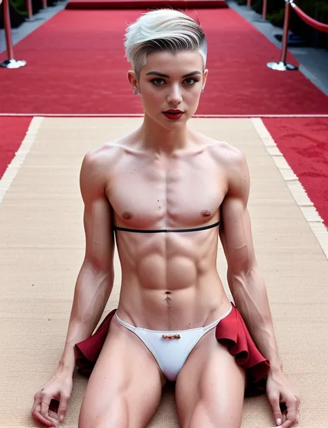 ((Transgender Muscular naked girl with (masculine body parts and flat manly chest) with vagina and woman face:1.6)), (flat manly chest tight small vagina:1.6), Kristen Stewart, (masculine body part with tight vagina:1.5), (((only feminine head:1.6))), ((gi...