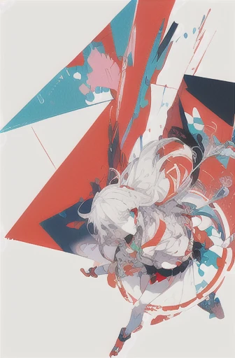 leaning front with hands out in the air,girl from upper view、high school girl、(masterpiece, highest quality, official art:1.2), (flat color:1.5),(colorful),looking at the viewer,1 girl,alone, white background, ,(2D:1.5) ,NSFW