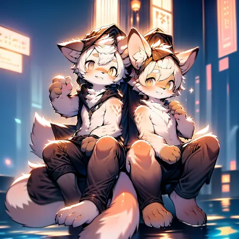 "(furry) ((kemono)) 　　wild　non-anthology　　　　nude　playing together　raise your legs,　　spread your legs　baby face　please point your...