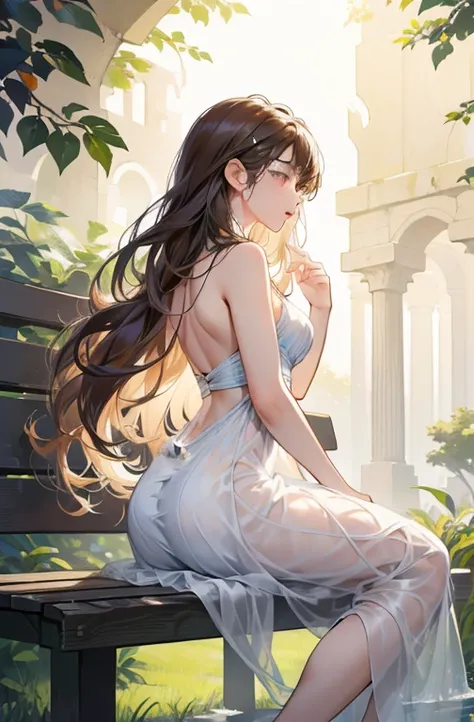 ((beauty of nature, High resolution: 1.2)), 1 girl, The 20-year-old Inhuman Bunny、Has a mystical charm: 1.3, ((No correction, Organic Look: 1.1)), slender body shape: 1.2, profile: 1.4, Long wavy hair cascading down her back: 1.3, delicate features: 1.4, e...