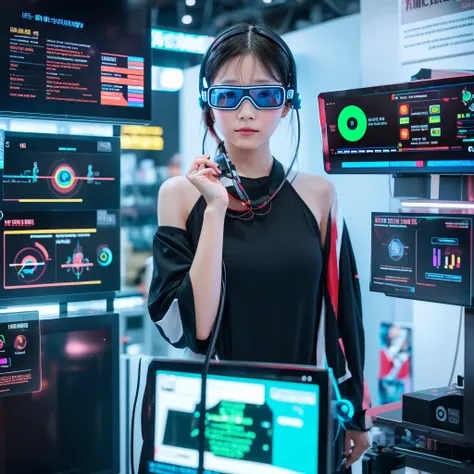 Displays information on the target person in Mixed Reality.  Cyber. future system.