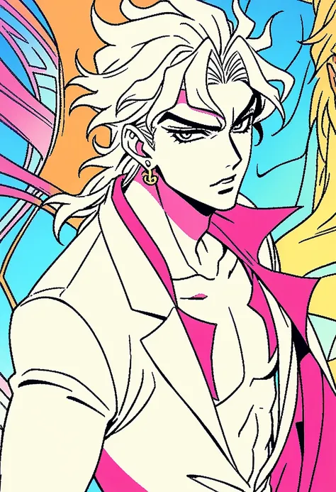 1boy, Dio Brando, JoJos Bizarre Adventure, A charismatic and manipulative villain who becomes a powerful vampire, constantly clashing with the Joestar family across multiple generations, (masterpiece), (best quality), (ultra-detailed), very aesthetic, illu...