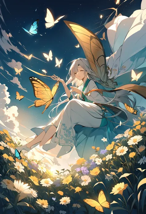 Once upon a time
A Chinese sage
That one day he dreamed
That was a butterfly
Flying in the fields
Landing on the flowers
Living like this
A beautiful dream...

Until one day he woke up
And for the rest of your life
A doubt
Accompanied him...

If he was
A C...