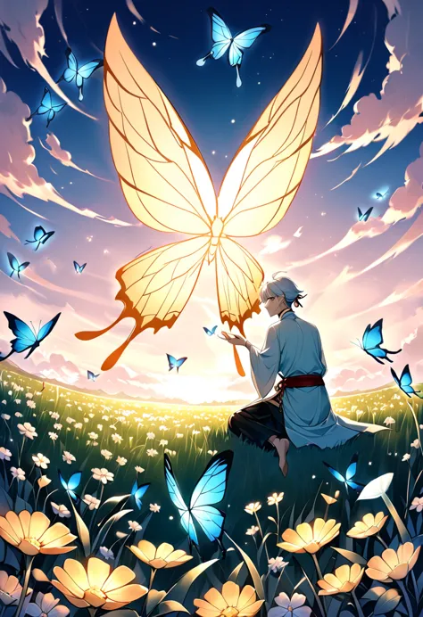 Once upon a time
A Chinese sage
That one day he dreamed
That was a butterfly
Flying in the fields
Landing on the flowers
Living like this
A beautiful dream...

Until one day he woke up
And for the rest of your life
A doubt
Accompanied him...

If he was
A C...