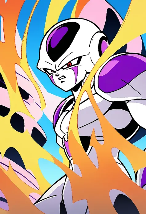 1boy, Frieza ,Dragon Ball Z, With his menacing aura and that chillingly calm demeanor, Frieza is the epitome of ruthless power. Plus, that final form transformation? Iconic, (masterpiece), (best quality), (ultra-detailed), very aesthetic, illustration, dis...